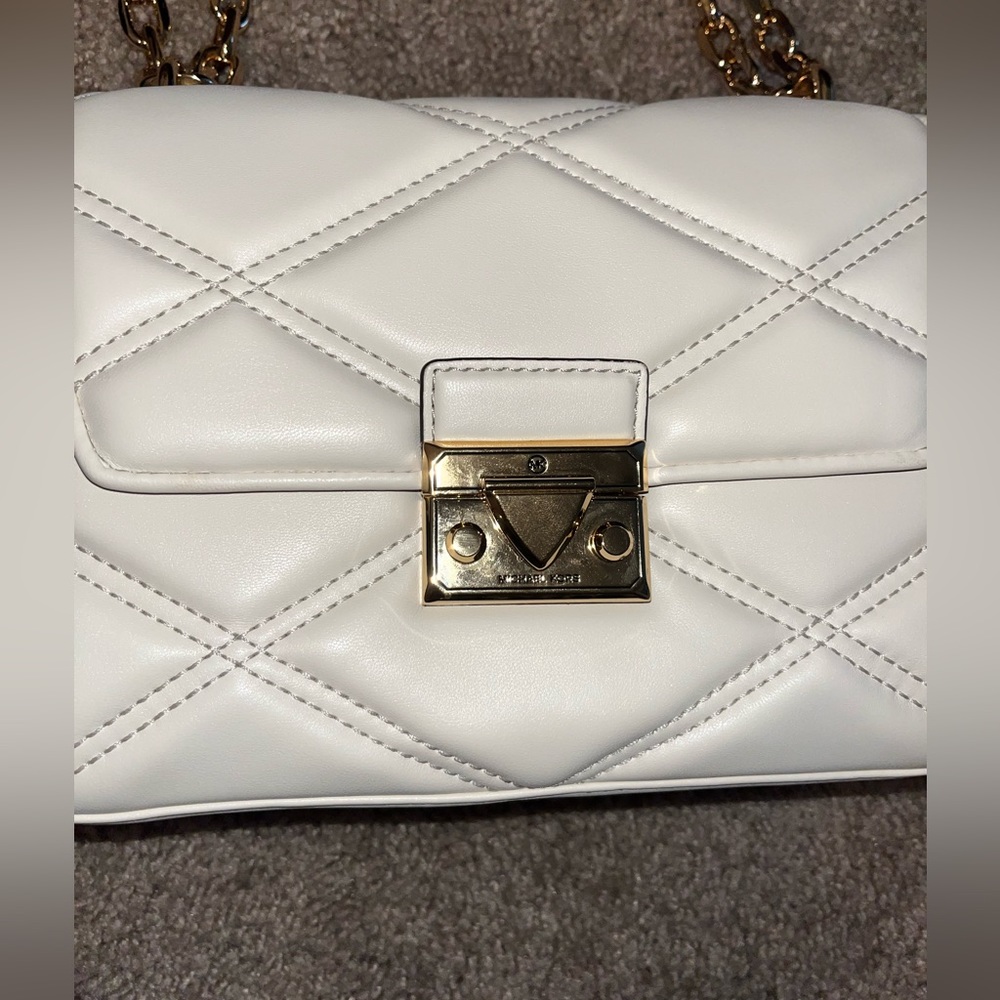 Michael kors padded cream purse